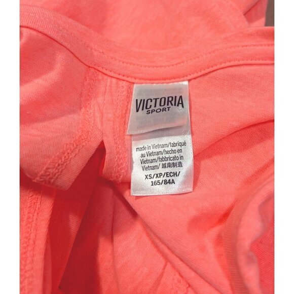 Victoria Sport Secret Sz XS Neon Cut Out Back Tie Knotted Tank Top Tee  Logo - Picture 9 of 11